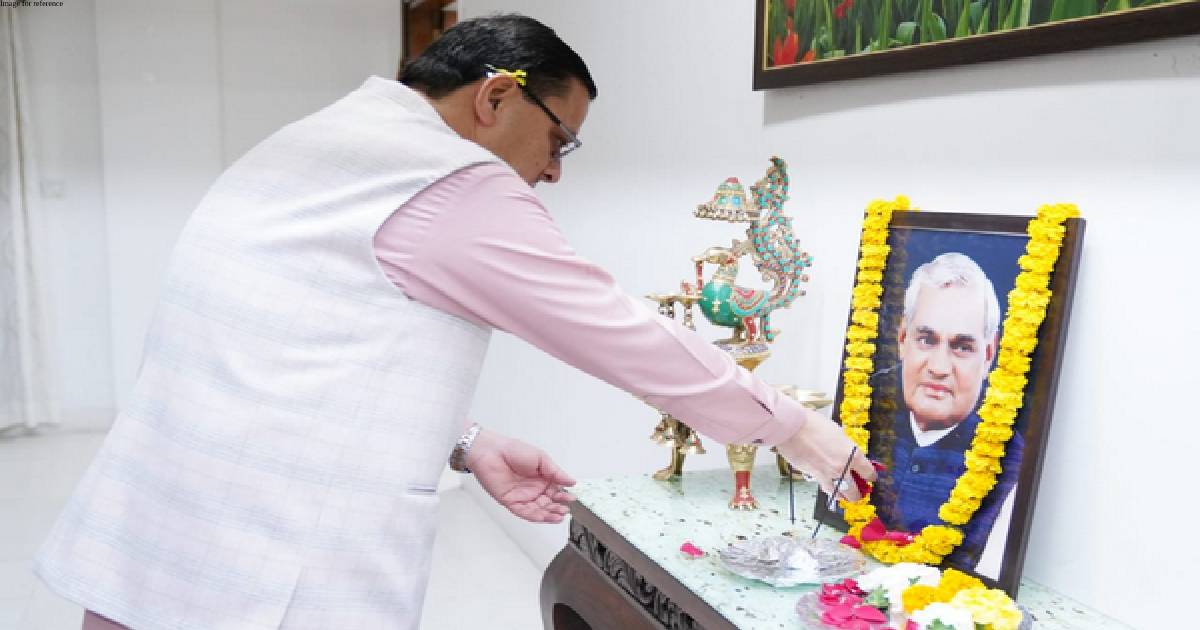 CM Dhami pays tribute to former PM Atal Bihari Vajpayee on his birth anniversary